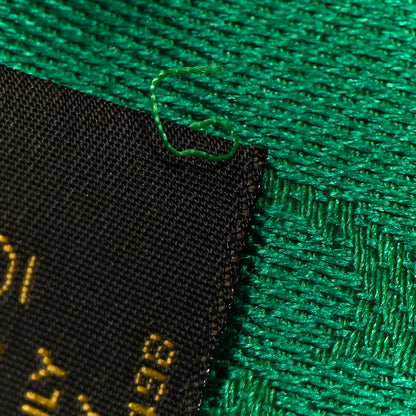 Louis Vuitton Silk Wool Monogram Shawl Green 4 of 4