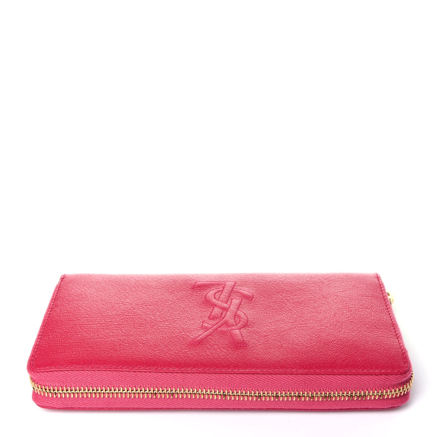 Chevre Belle De Jour Zip Around Wallet Fuchsia