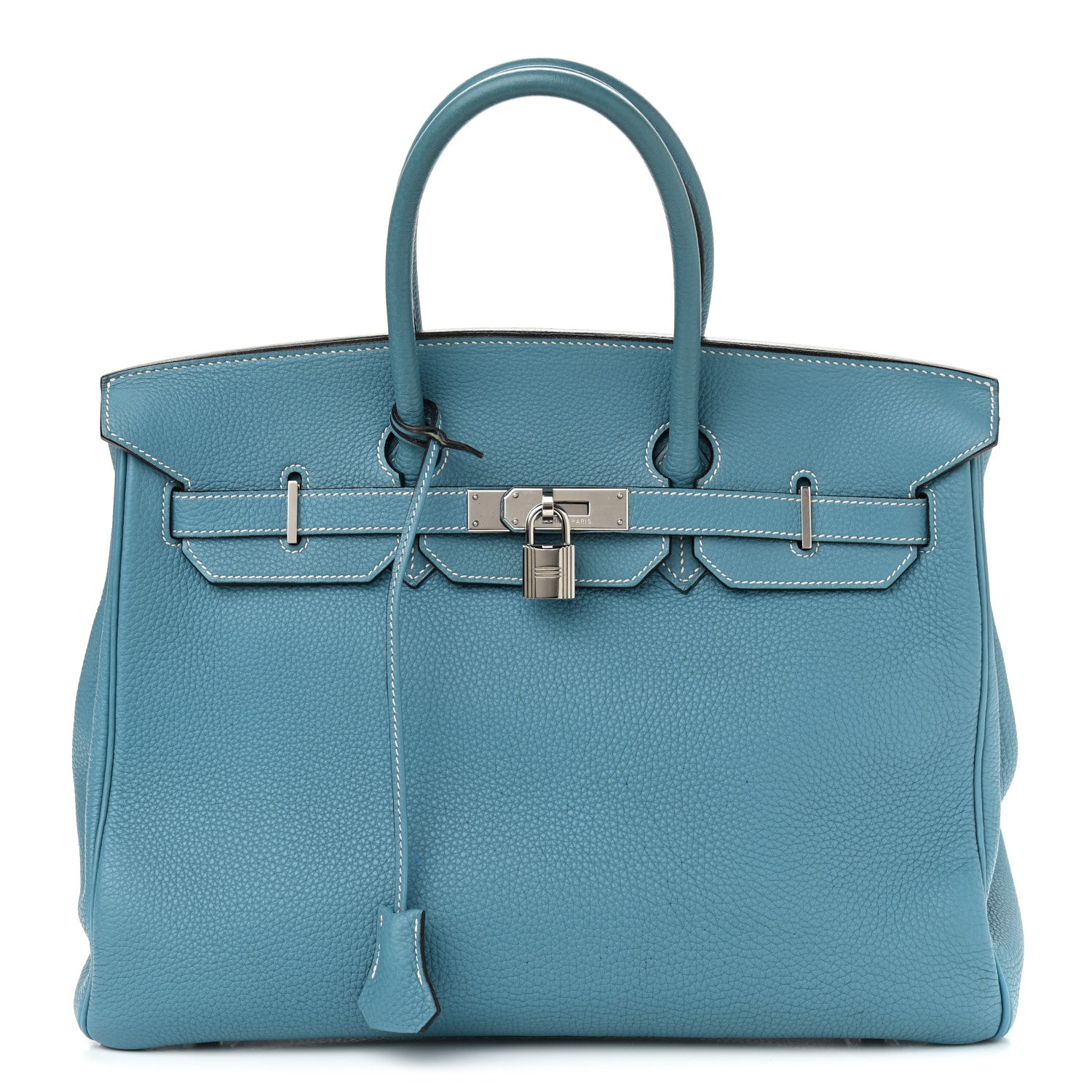 HERMES Togo Birkin 35 Blue Jean