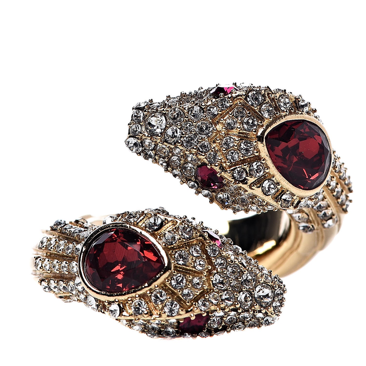 Gucci Crystals Snake Ring M Red 1 of 7
