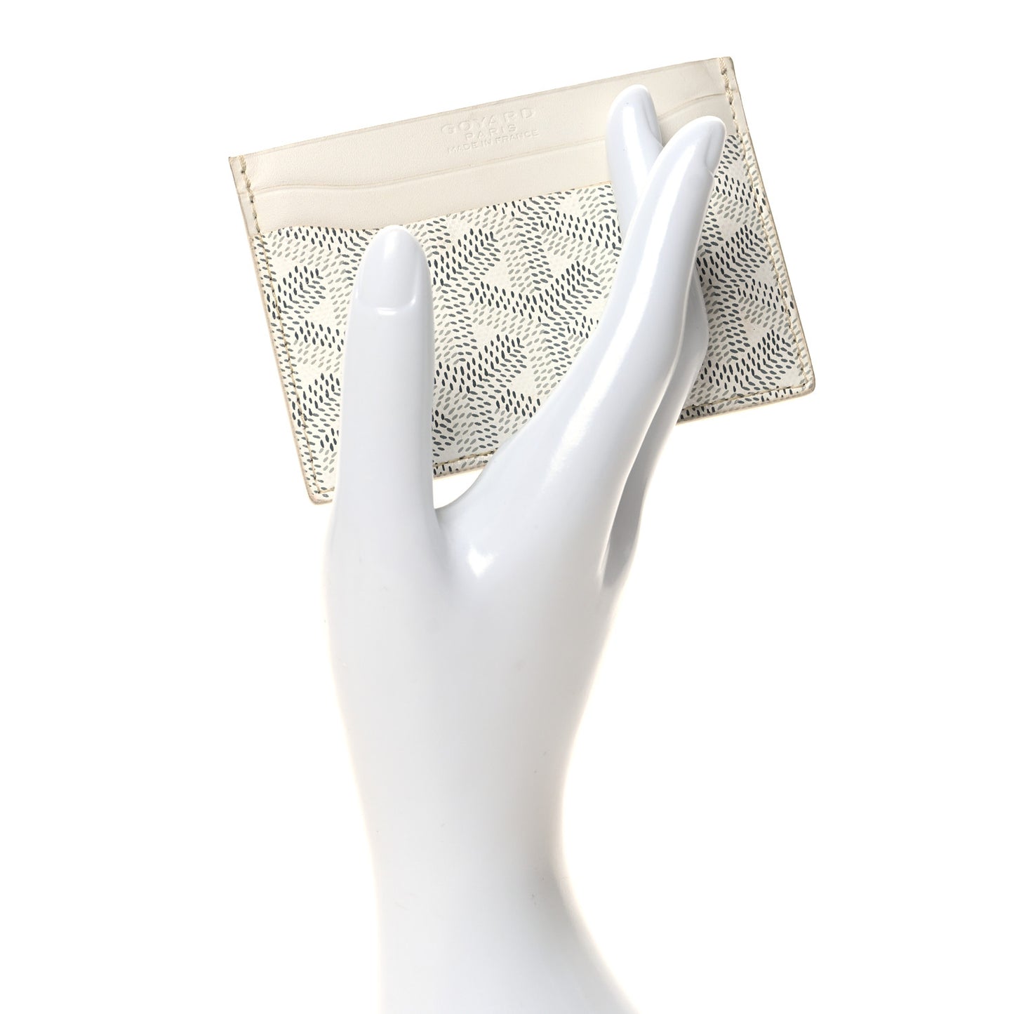 Goyardine Saint Sulpice Card Holder White
