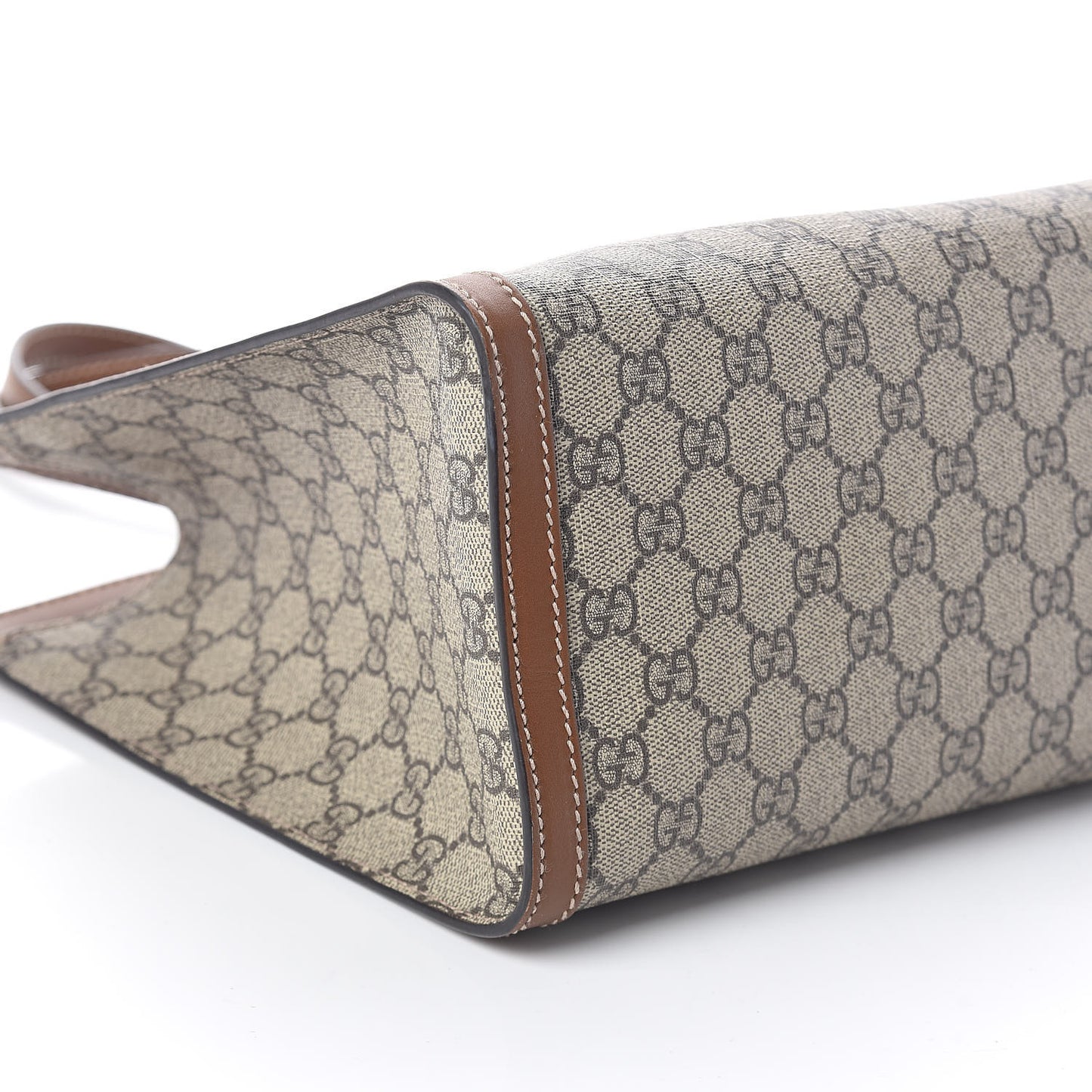 GG Supreme Monogram Medium Padlock Tote Beige Cuir