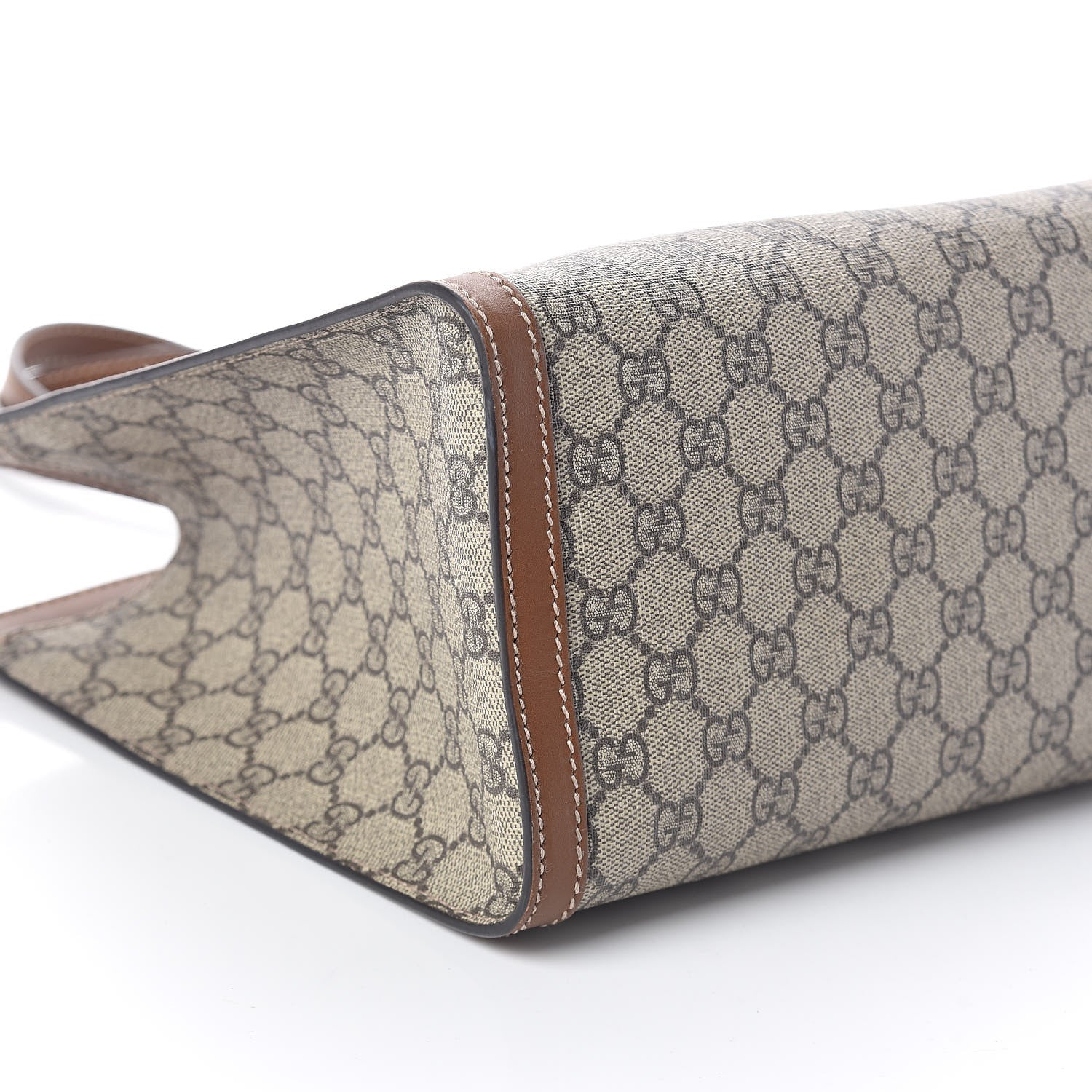 Gucci GG Supreme Monogram Medium Padlock Tote Beige Cuir 9 of 10