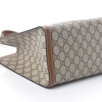 Gucci GG Supreme Monogram Medium Padlock Tote Beige Cuir 9 of 10