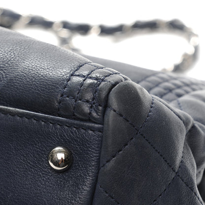 Chanel Calfskin Coco Bengal Open Accordion Tote Blue 11 of 11