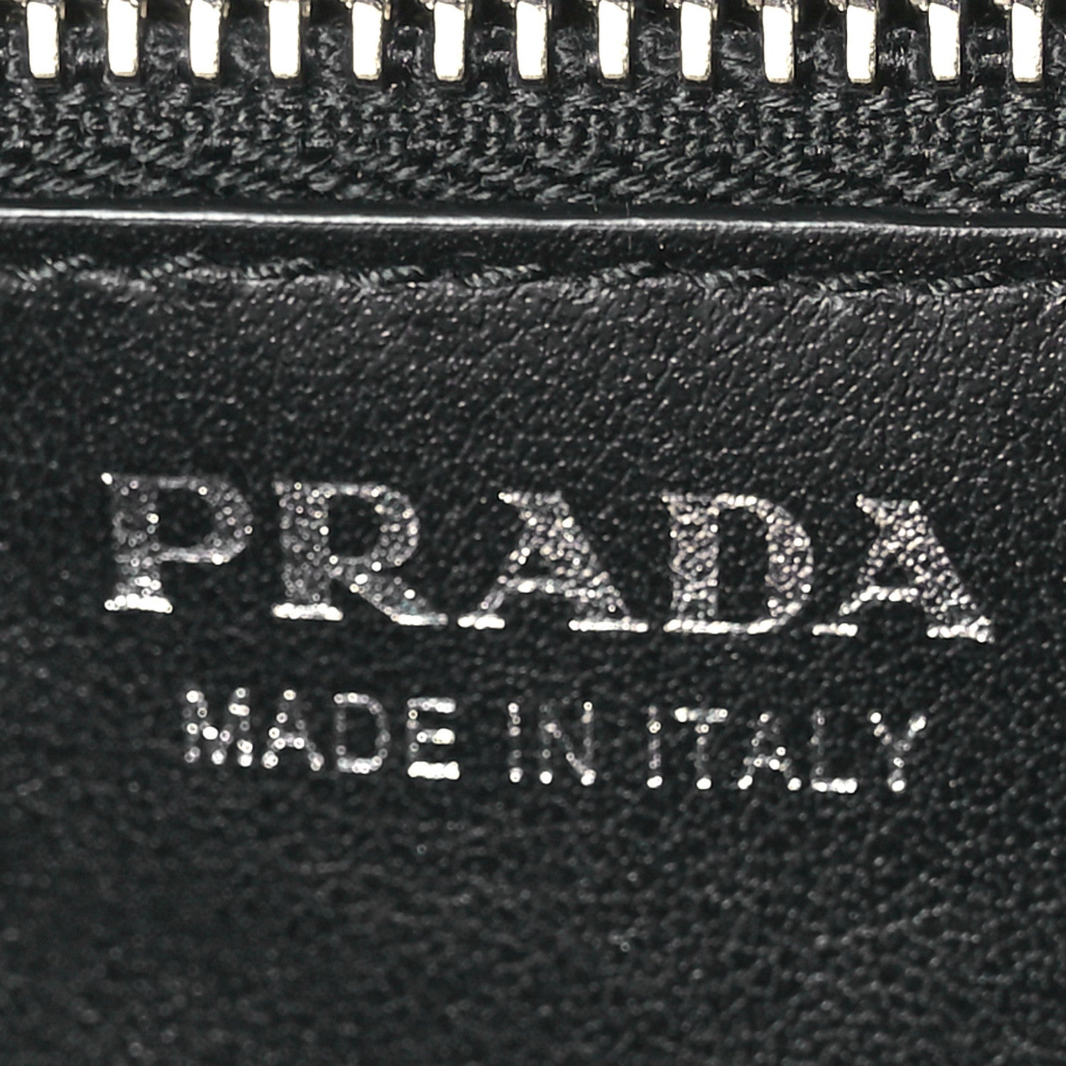 Prada Tessuto Nylon Soft Calf Grommet Wallet On Chain Black 6 of 11