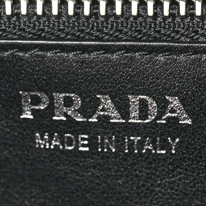 Prada Tessuto Nylon Soft Calf Grommet Wallet On Chain Black 6 of 11