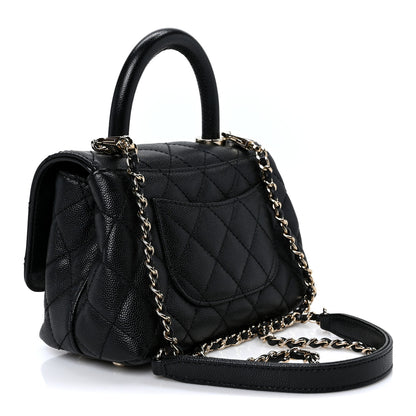Chanel Caviar Quilted Extra Mini Coco Handle Flap Black 2 of 11