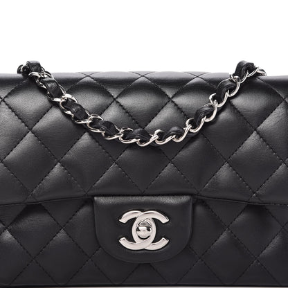 Chanel Lambskin Quilted Mini Rectangular Flap Black 10 of 11