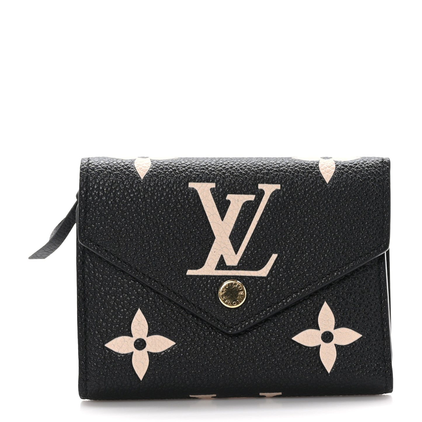 LOUIS VUITTON Empreinte Monogram Giant Victorine Wallet Black Beige