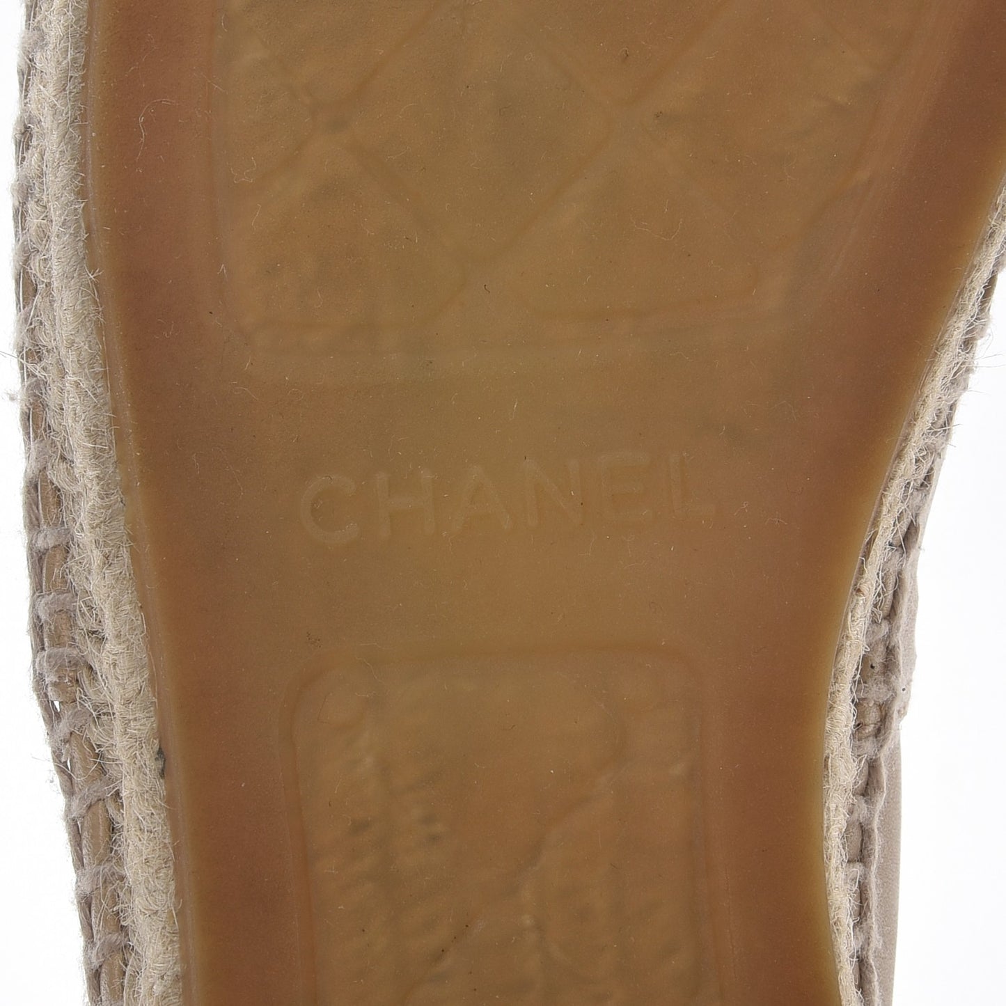 Lambskin CC Espadrilles 41 Beige Black