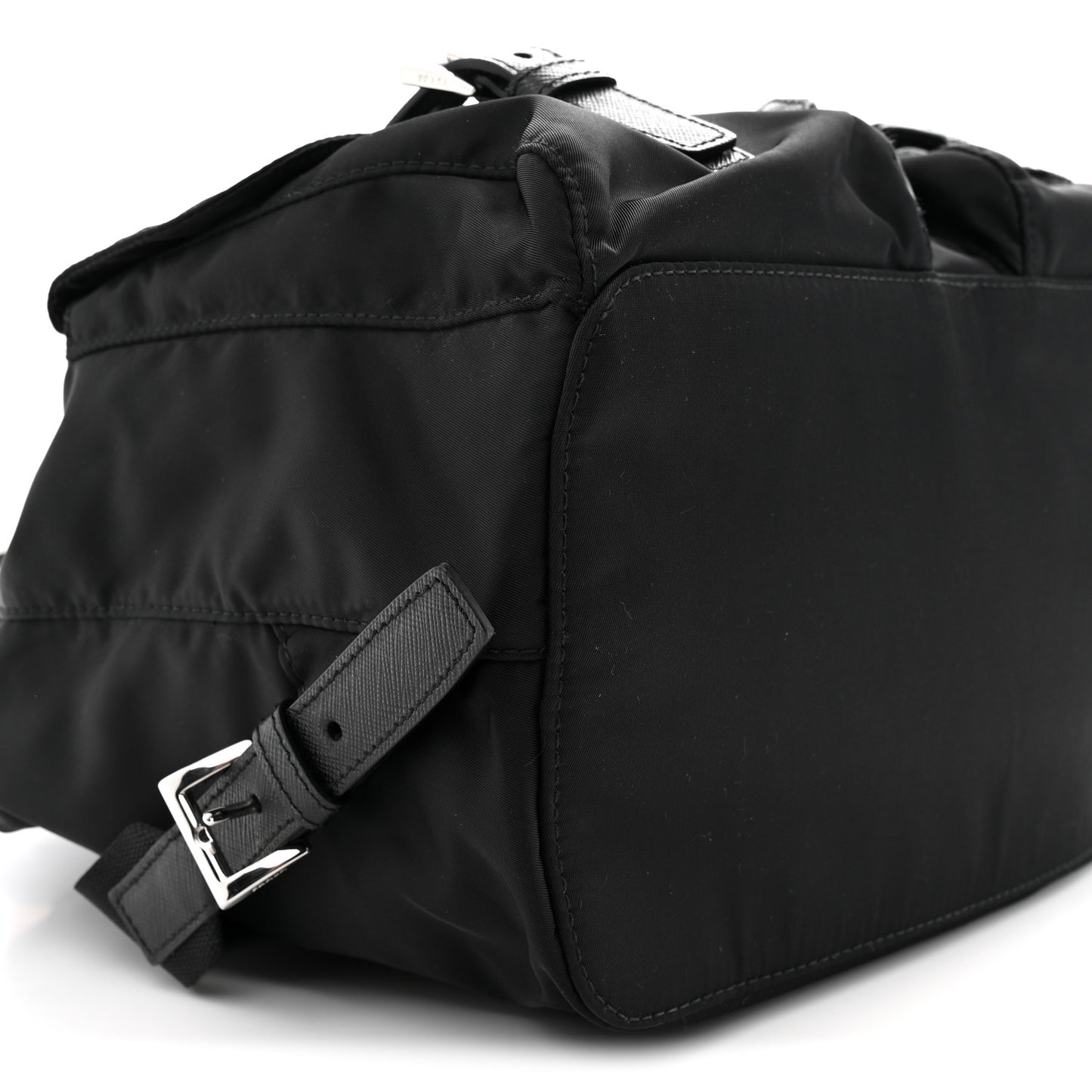 Tessuto Nylon Saffiano Medium Backpack Black