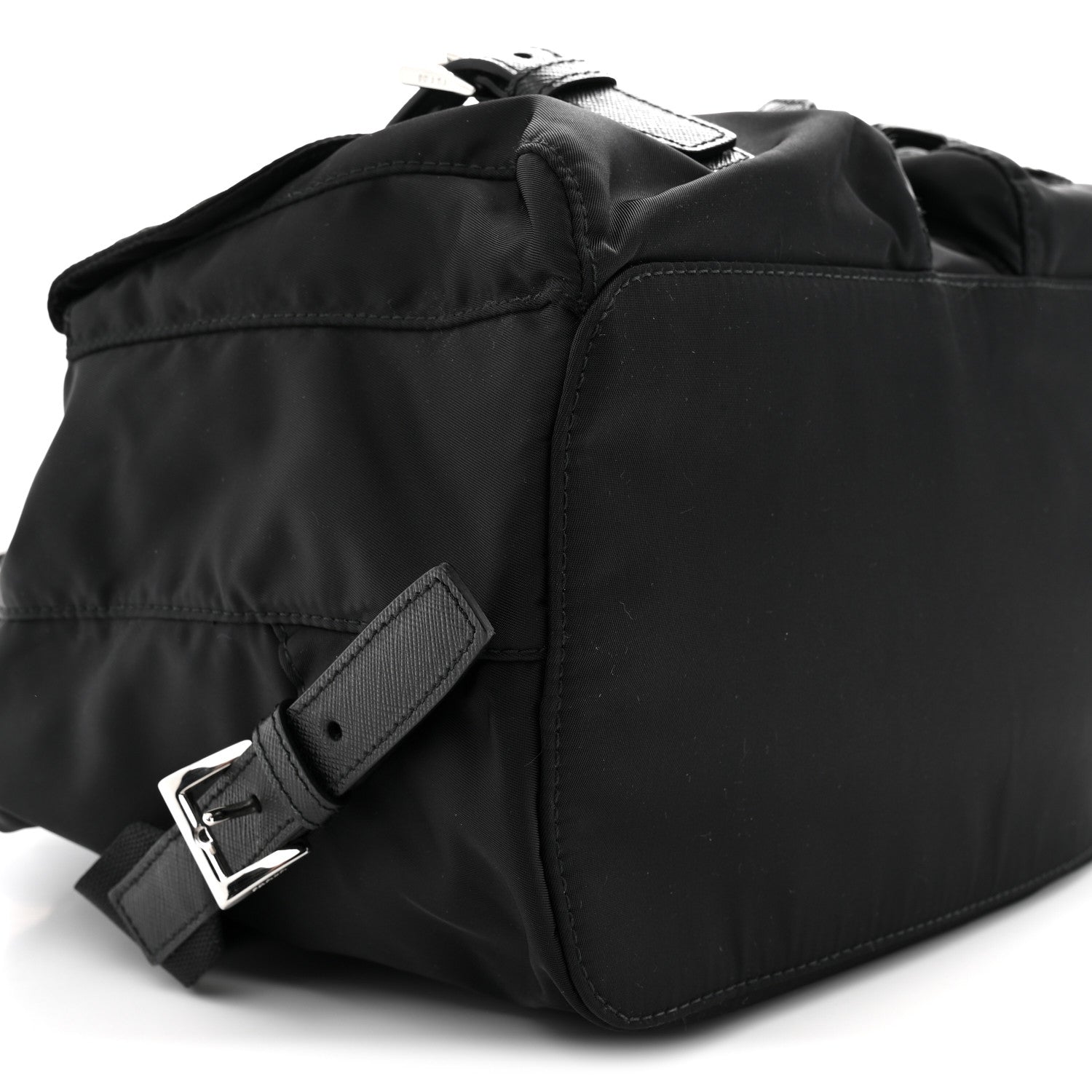 Prada Tessuto Nylon Saffiano Medium Backpack Black 9 of 10