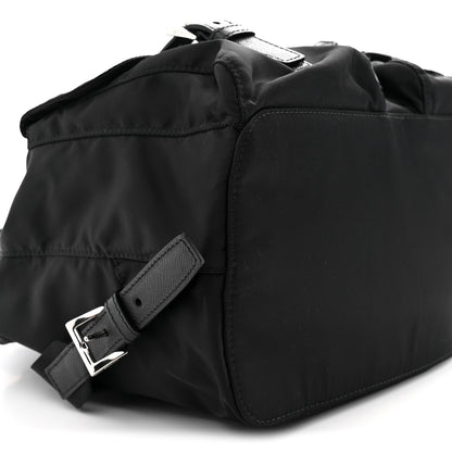 Prada Tessuto Nylon Saffiano Medium Backpack Black 9 of 10