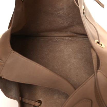 Saint Laurent Smooth Calfskin Paris VII Large Flat Hobo Biscuit Beige 6 of 14