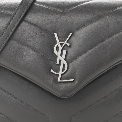 Saint Laurent Calfskin Y Quilted Monogram Toy Loulou Crossbody Bag Storm 8 of 15