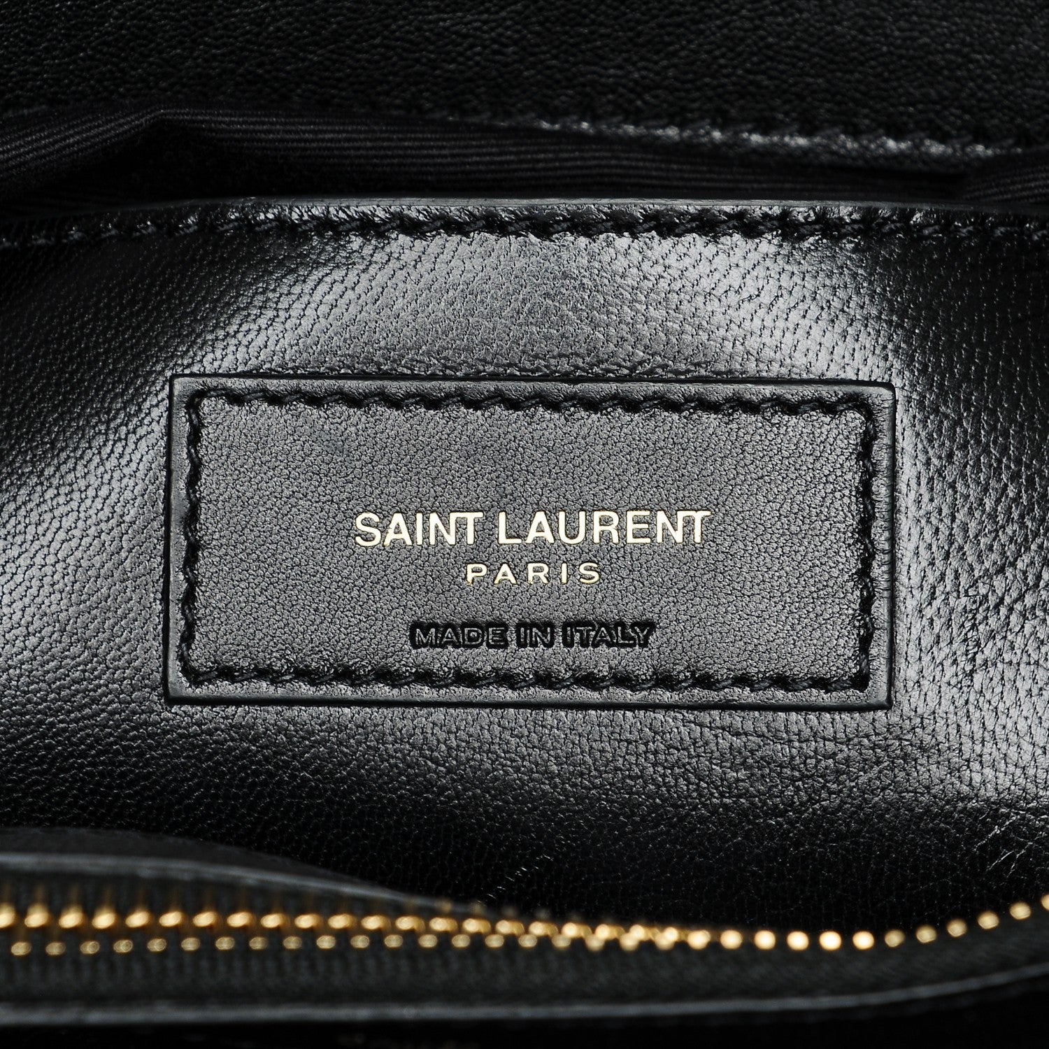 Saint Laurent Sheepskin Matelasse Chevron Monogram Large College Satchel Black 6 of 6
