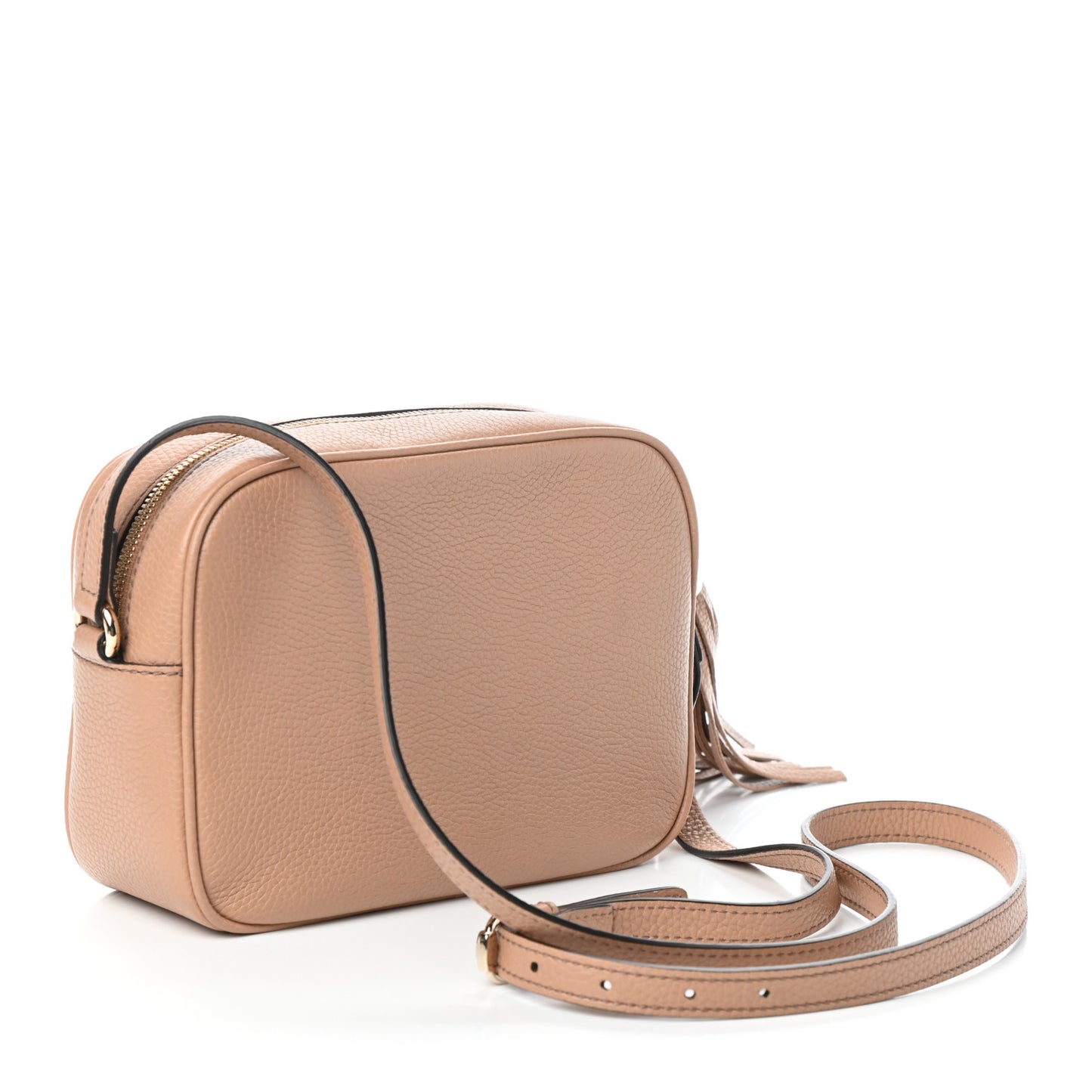 Pebbled Calfskin Small Soho Disco Bag Camelia
