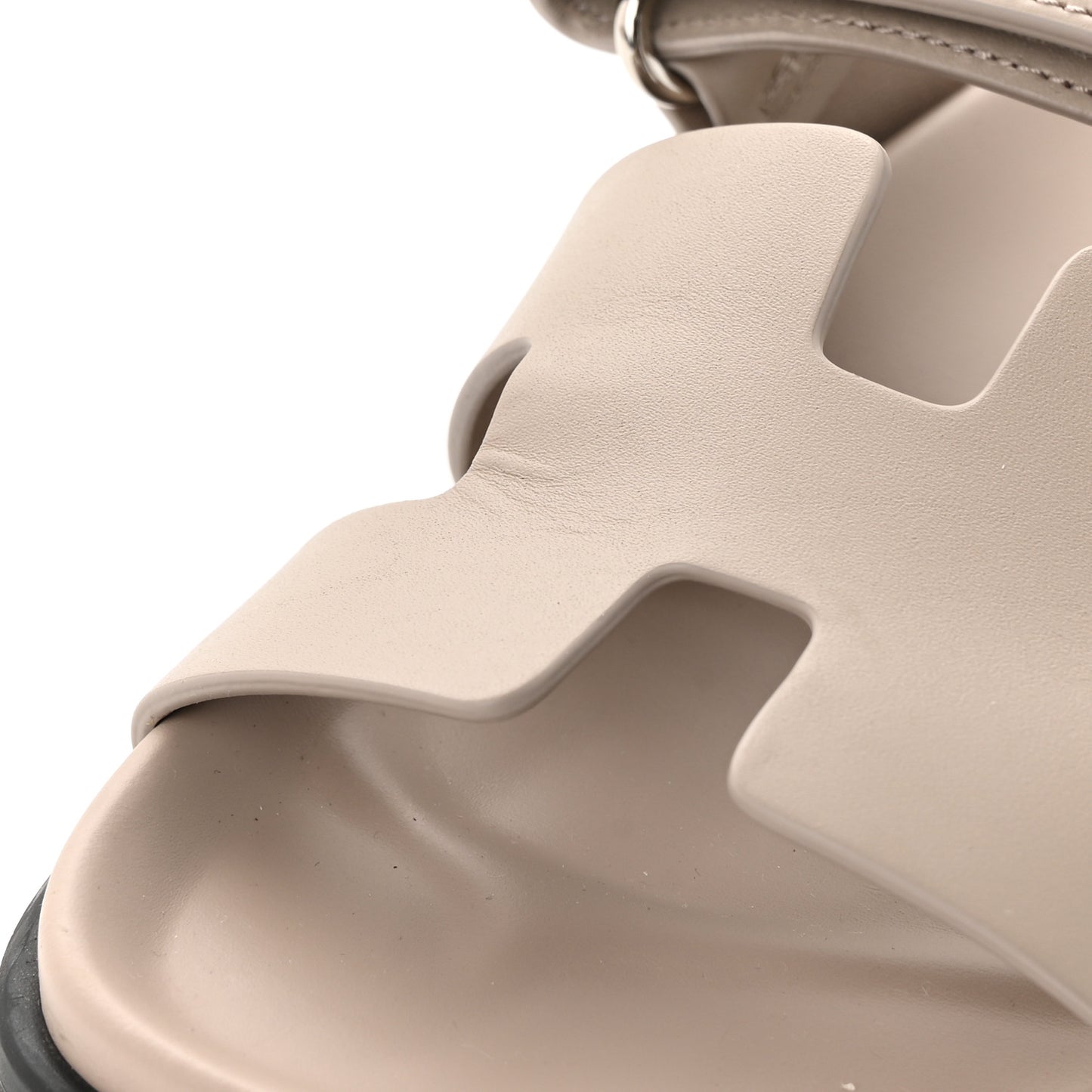 Calfskin Womens Chypre Sandals 35 Beige Mastic