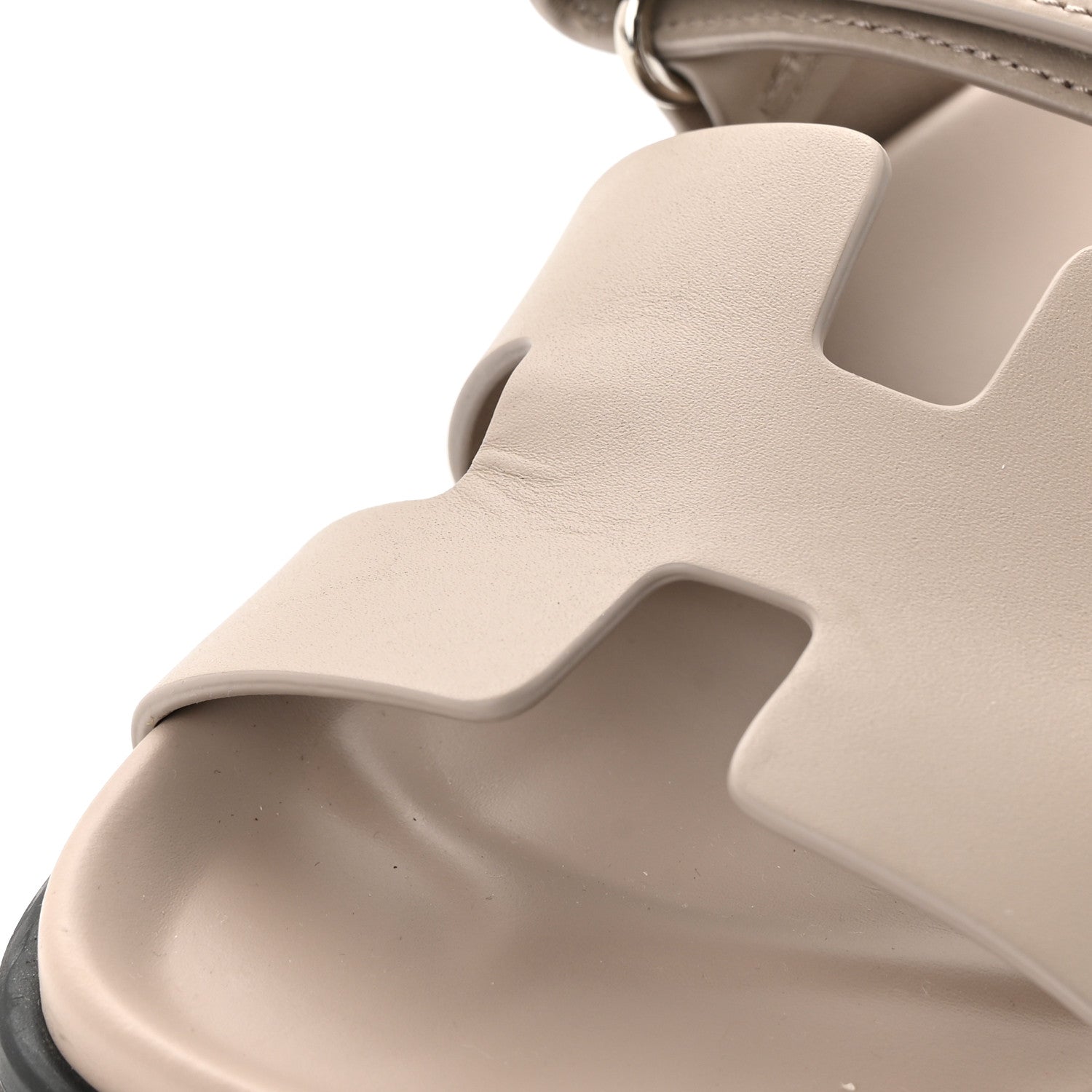 Hermes Calfskin Womens Chypre Sandals 35 Beige Mastic 9 of 10