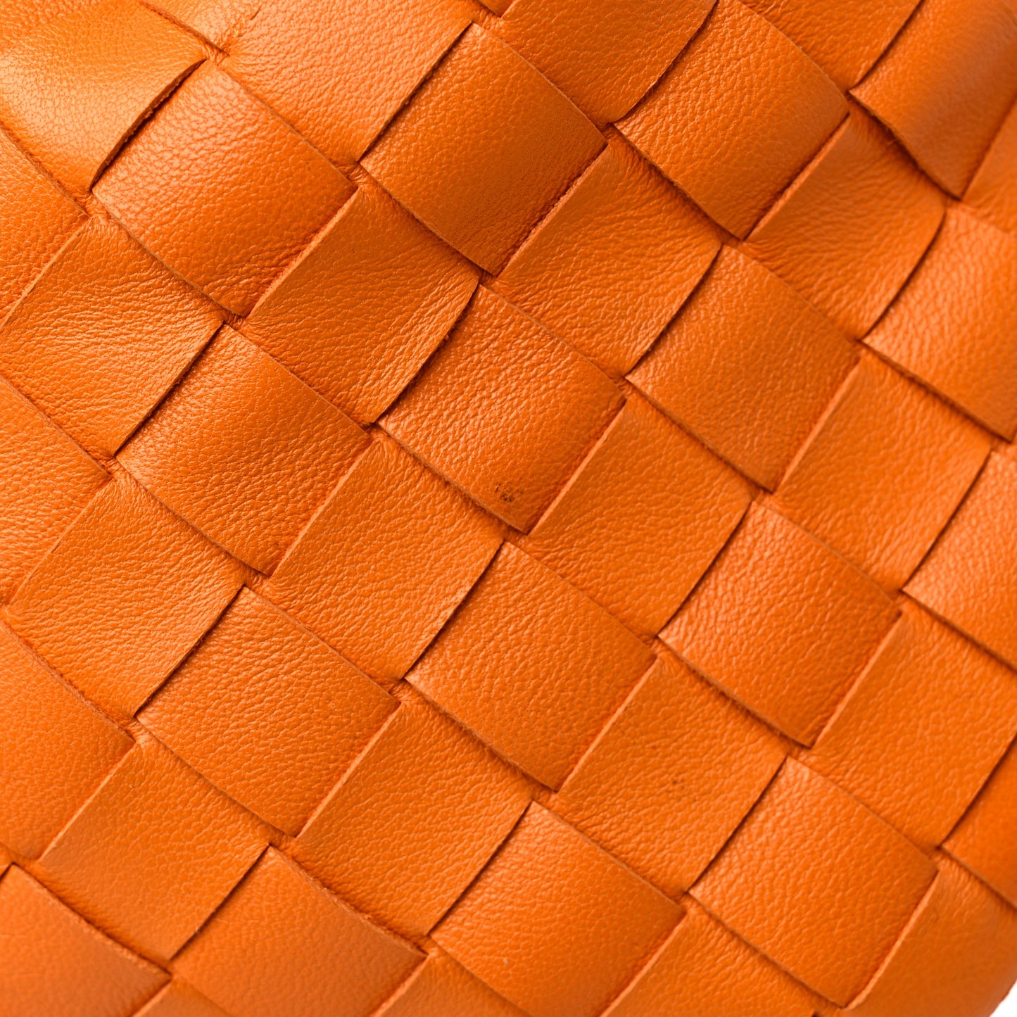 Nappa Intrecciato Mini Jodie Tangerine