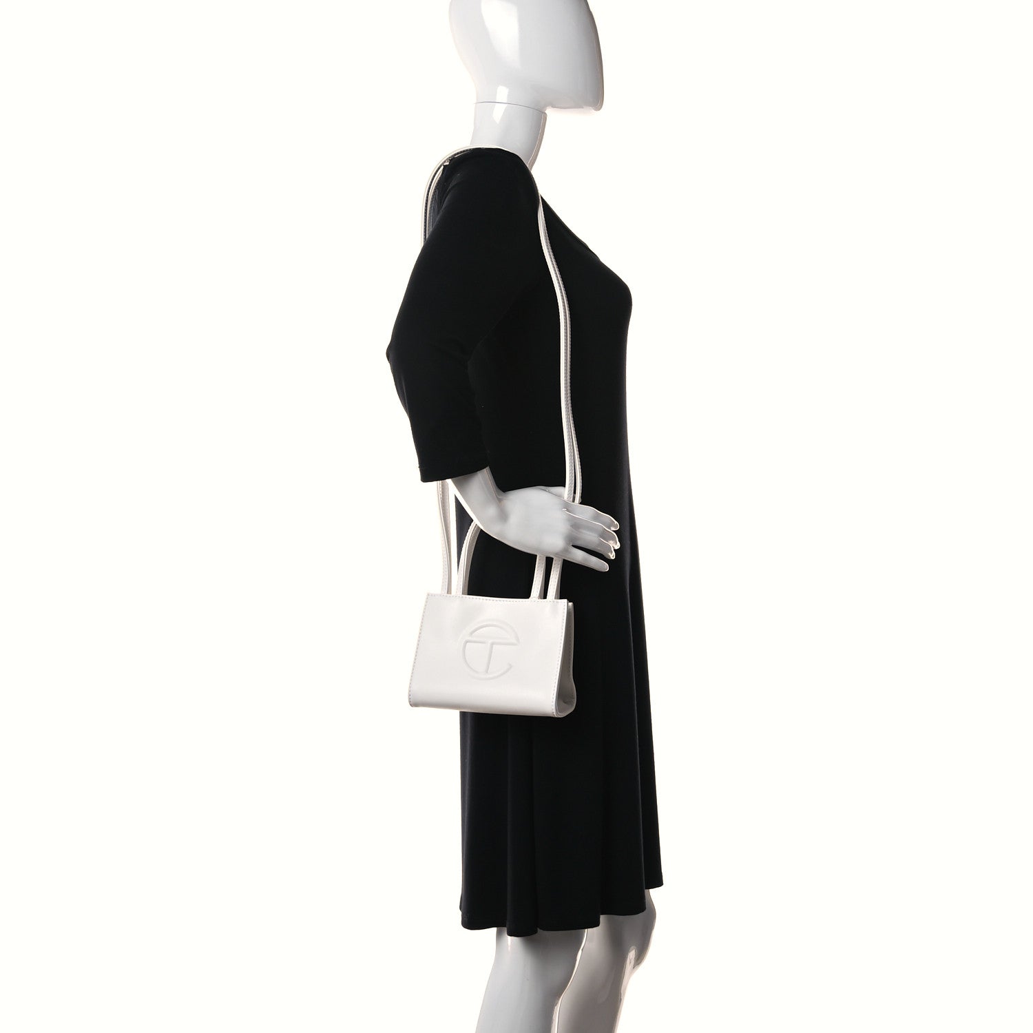 Telfar Vegan Leather Small Shopping Bag White 2 of 9