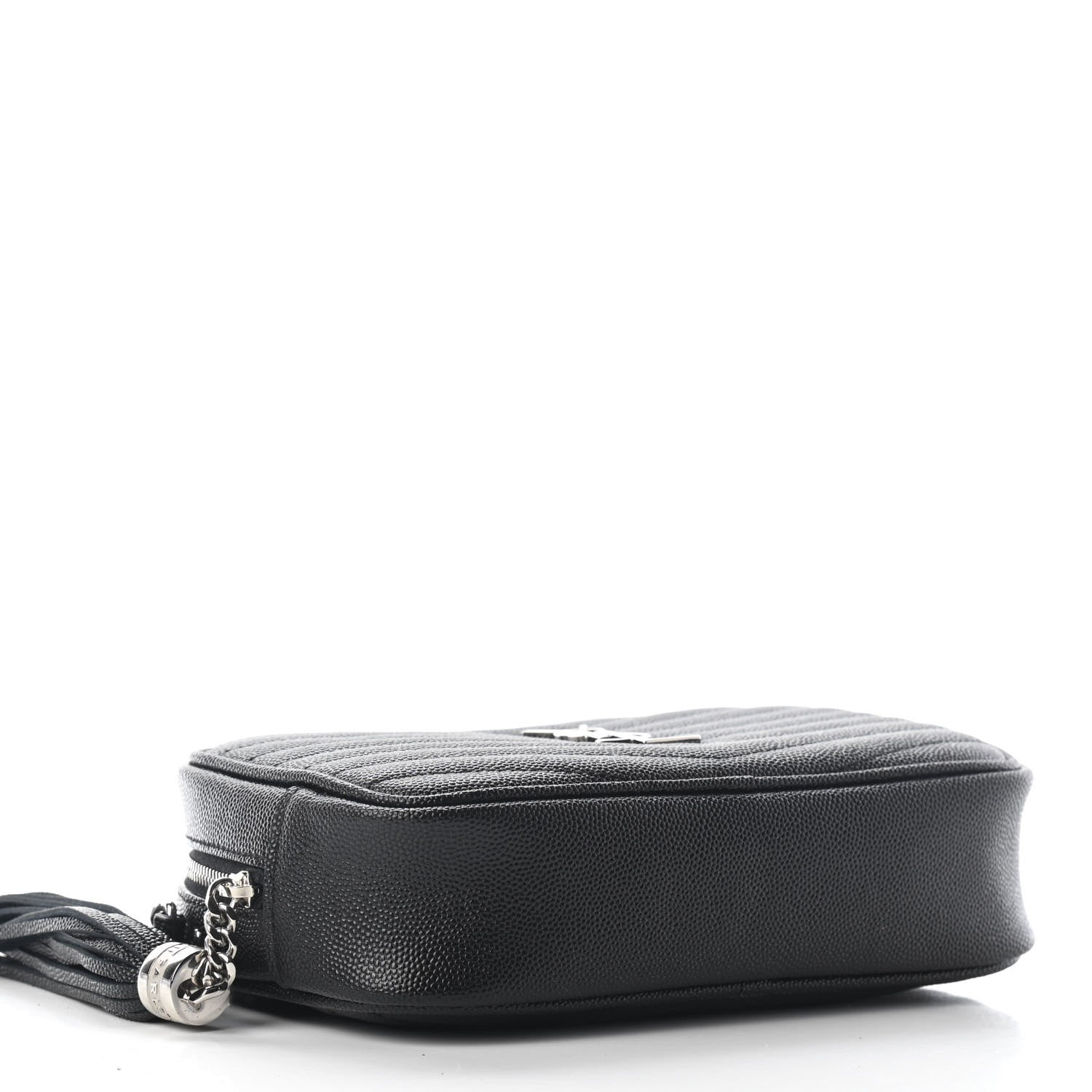 Saint Laurent Grain De Poudre Matelasse Monogram Mini Lou Camera Bag Black 4 of 8