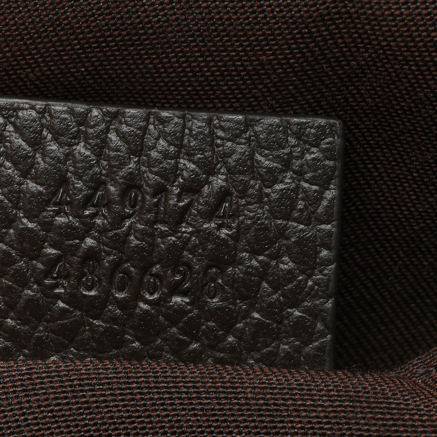 Gucci Monogram Dollar Calfskin Belt Bag Beige Ebony Testa di Moro Marrone Scuro 7 of 10