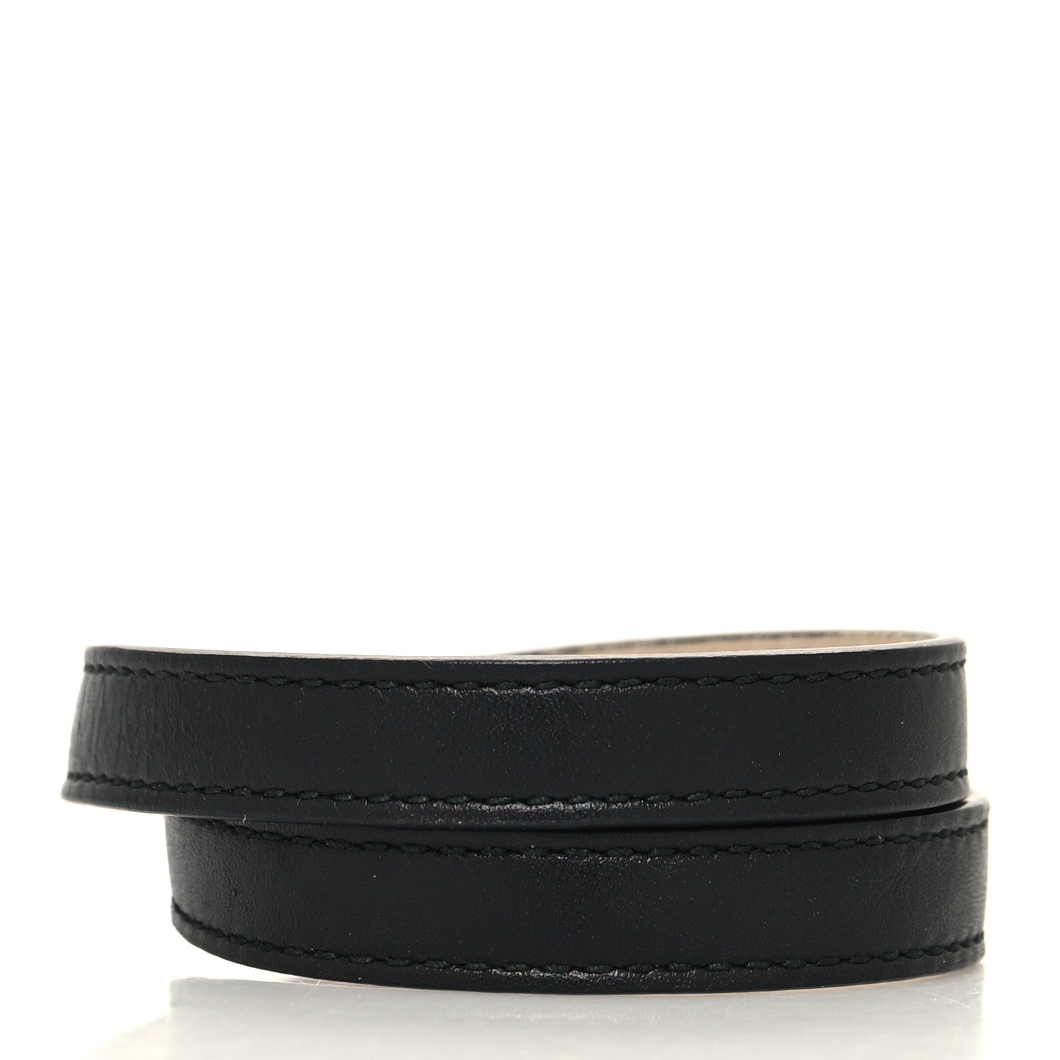 Bulgari Calfskin Serpenti Forever Double Coil Bracelet Black 3 of 5