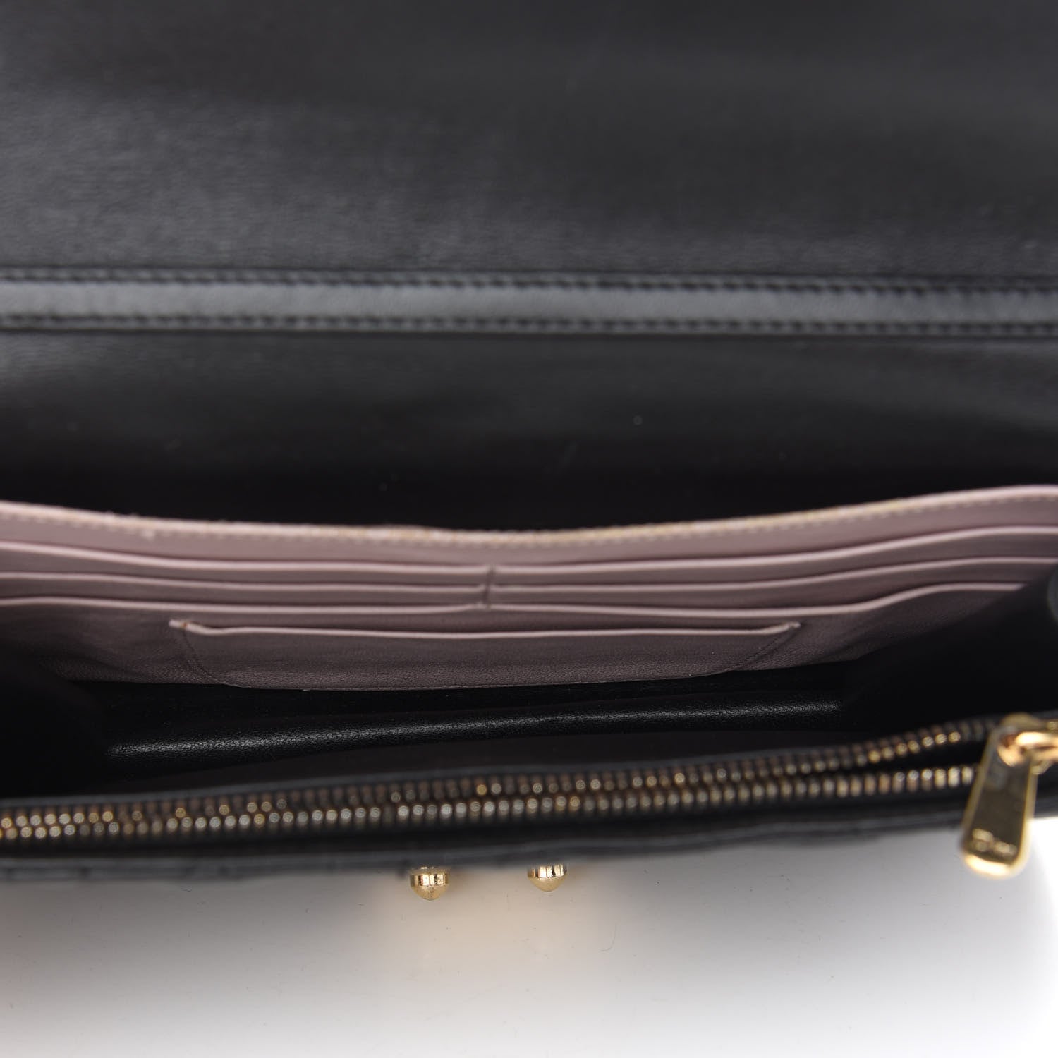 Christian Dior Lambskin Cannage Miss Dior Promenade Pouch Black 5 of 8