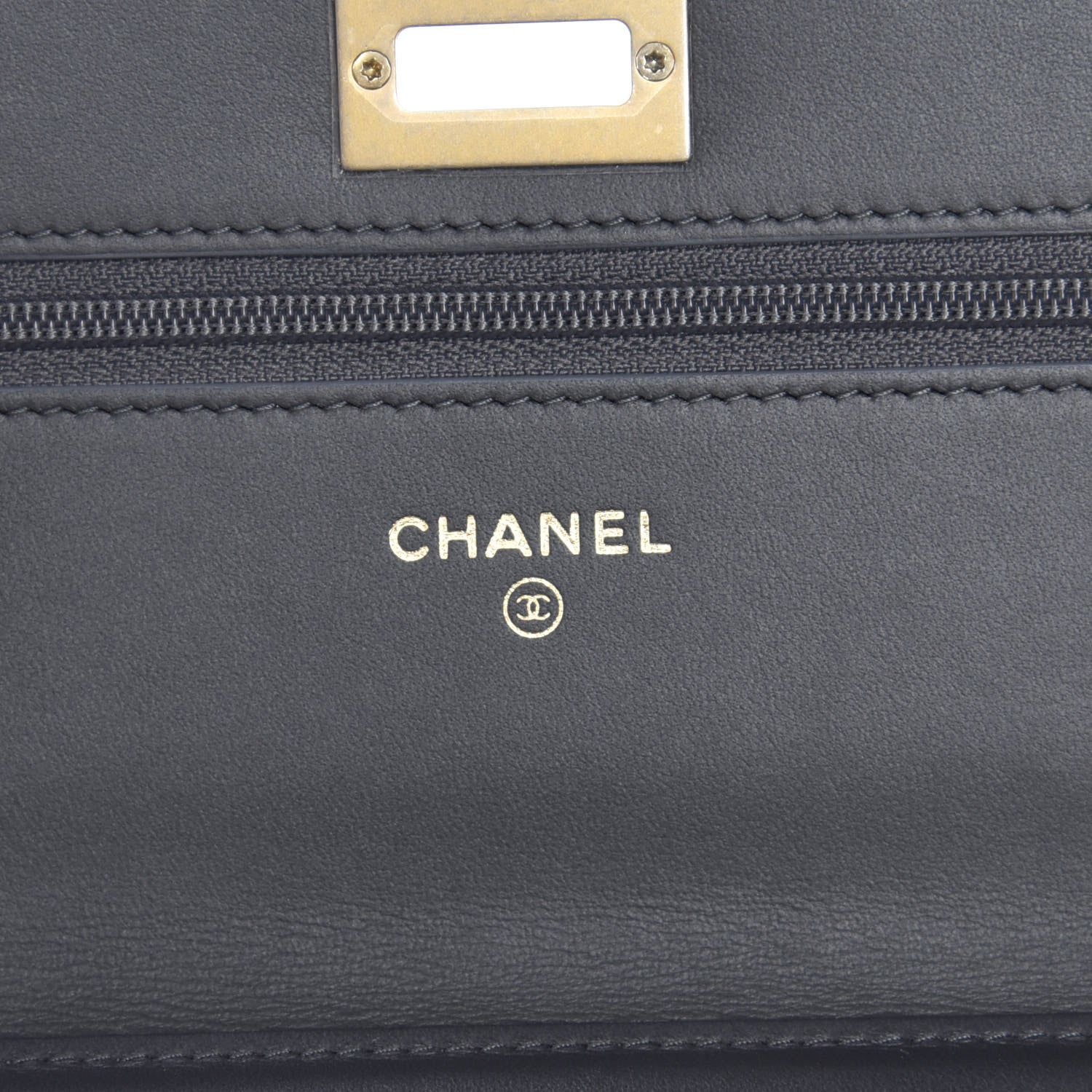 Chanel Calfskin Quilted Reissue Wallet On Chain WOC Charcoal 6 of 11