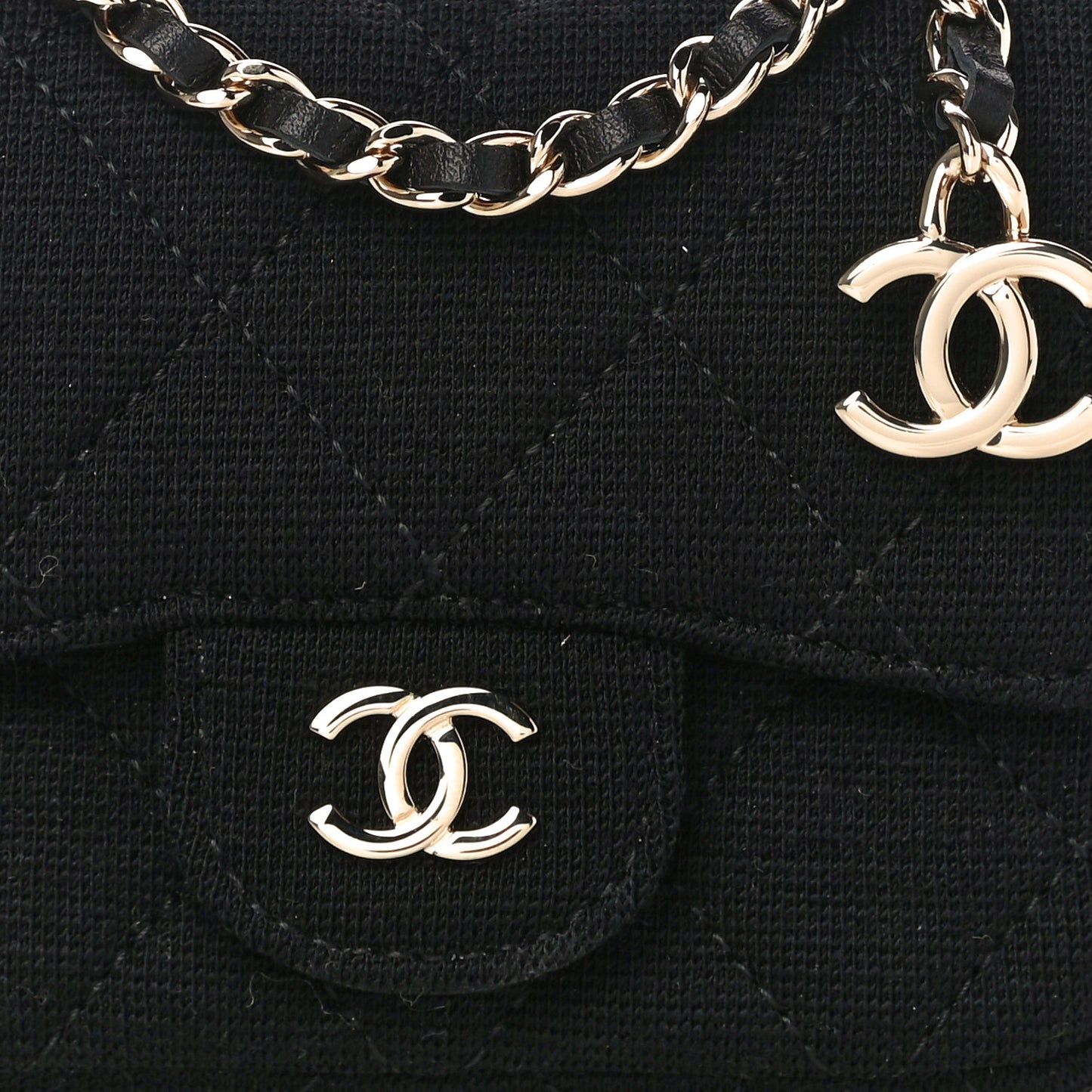 Jersey Quilted Belt Bag Black