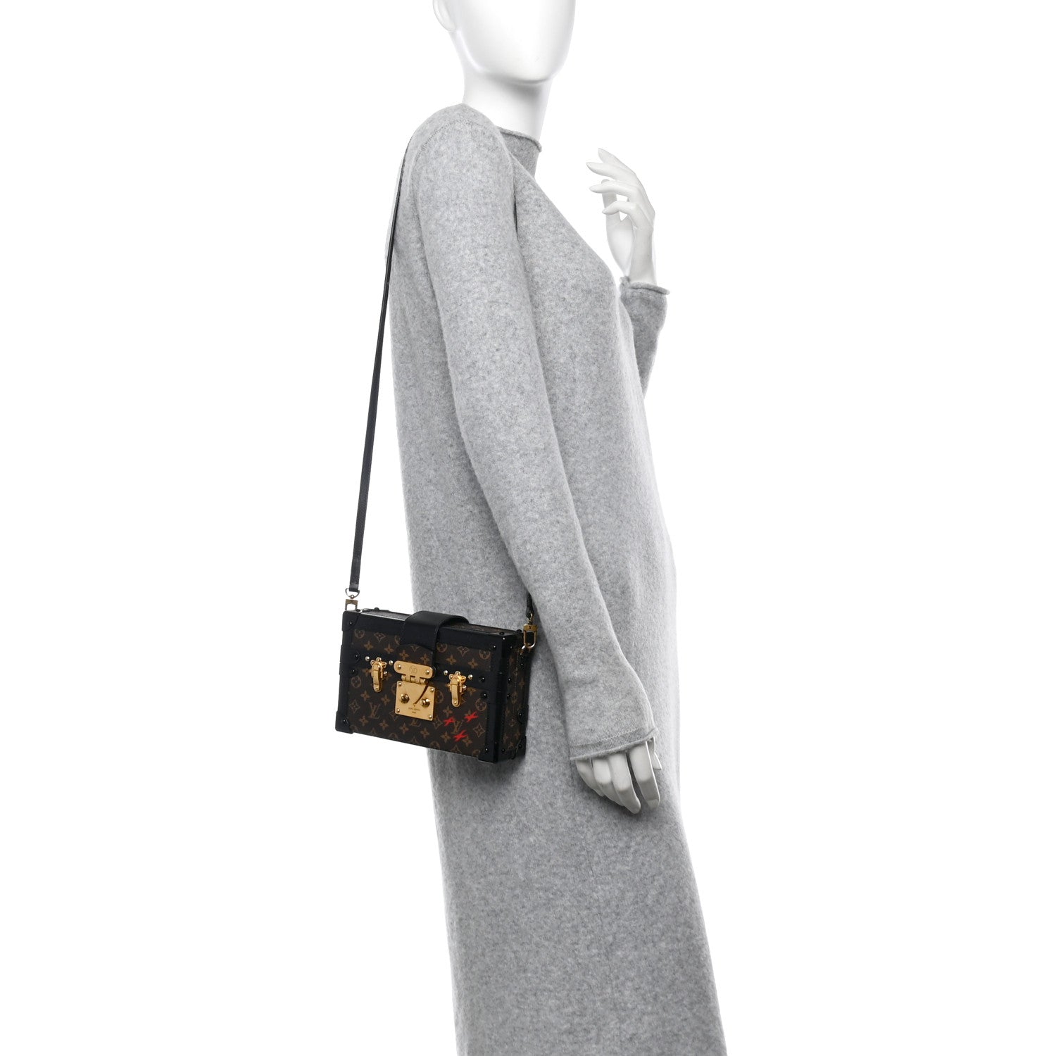 Louis Vuitton Monogram Petite Malle Black 2 of 12