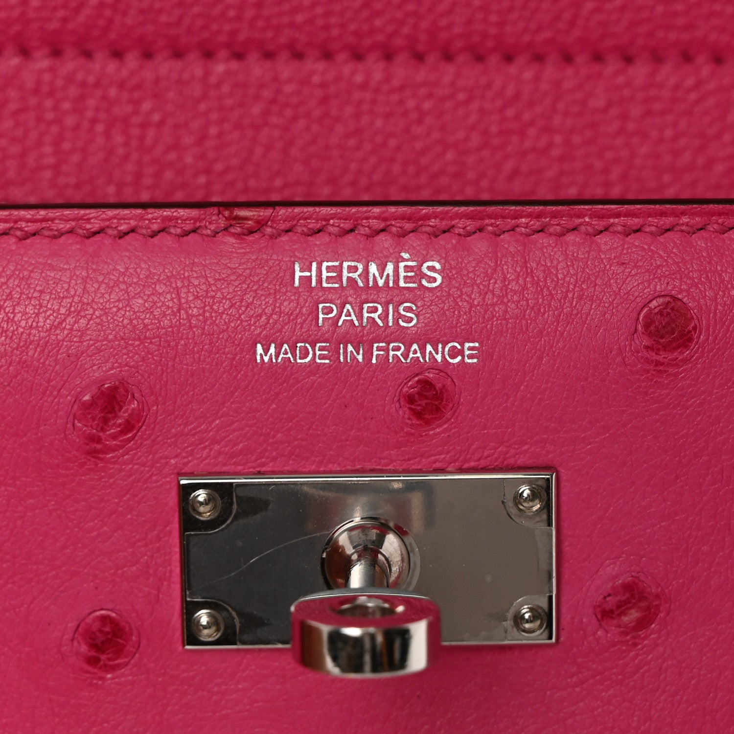 Hermes Ostrich Kelly Medium Wallet Rose Tyrien 6 of 12