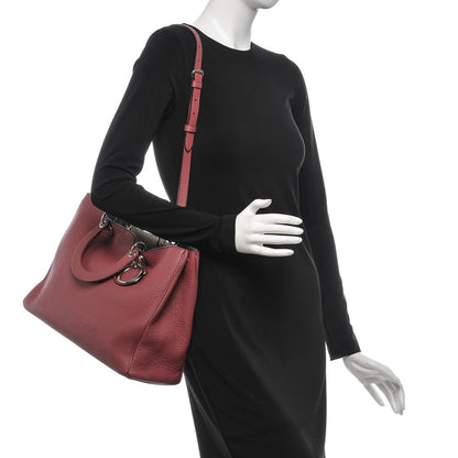 Christian Dior Bullcalf Large Diorissimo Tote Dark Pink 7 of 7