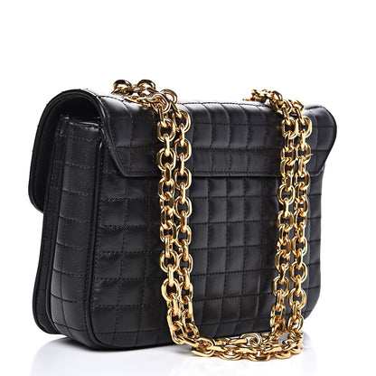 Celine Calfskin Quilted Medium C Bag Black 2 of 7