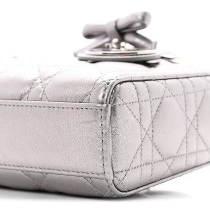 Christian Dior Metallic Lambskin Cannage Small Lady D-Joy 10 of 10