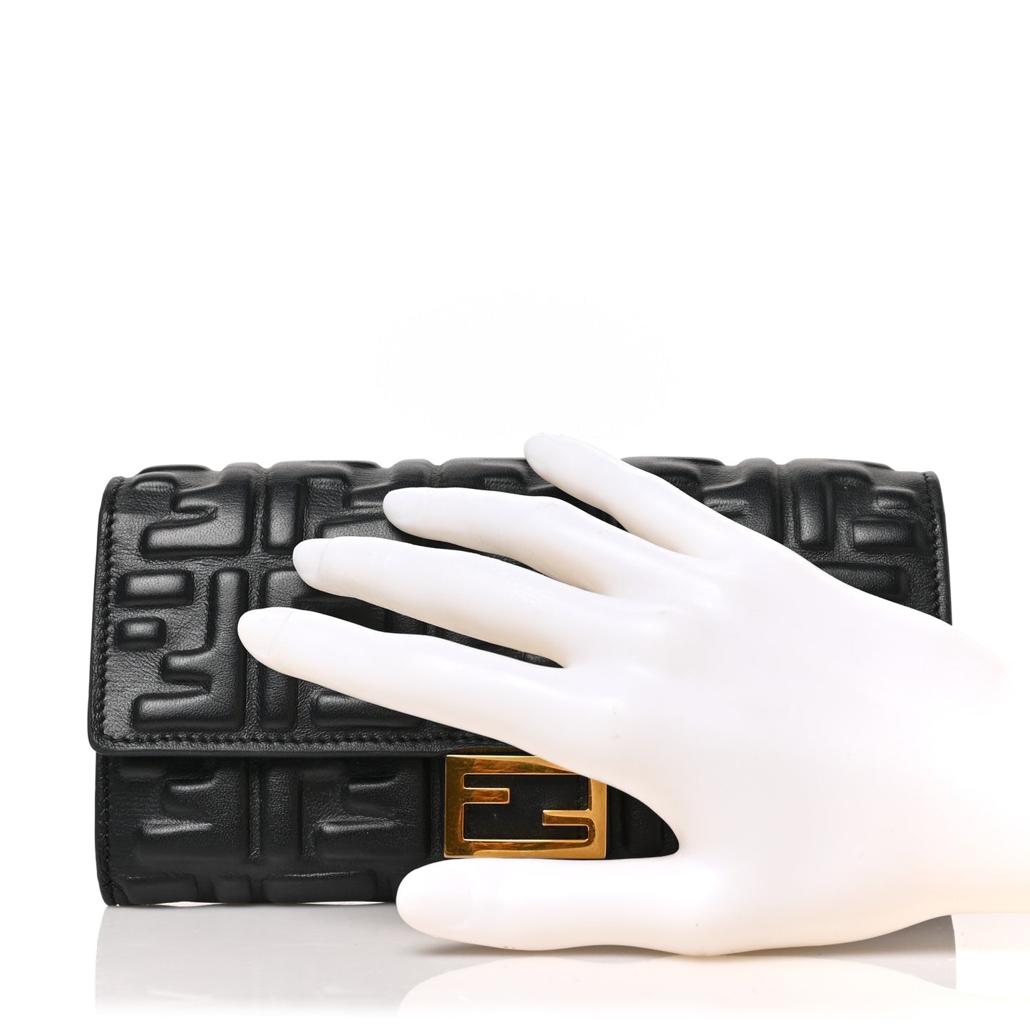 Nappa Matisse FF Embossed Continental Wallet Black