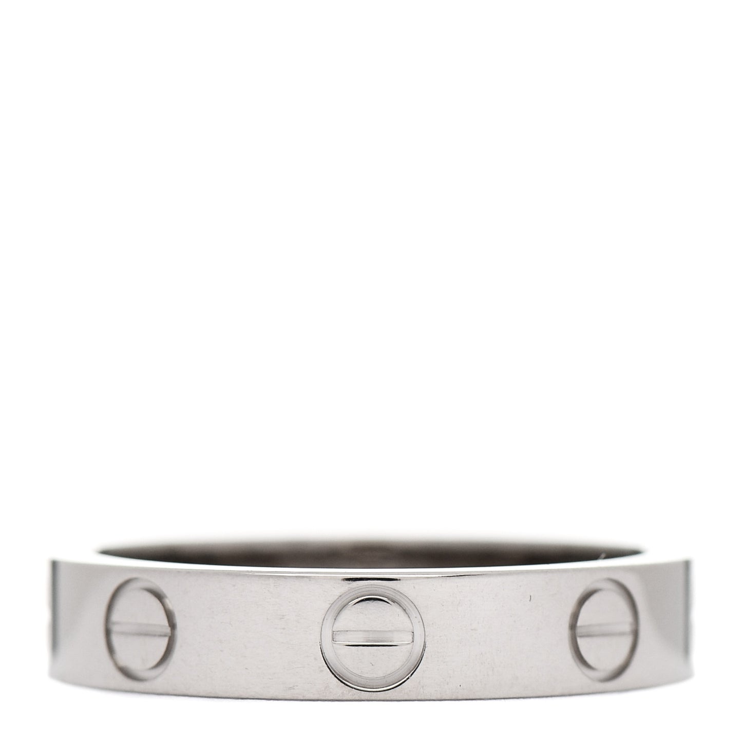18K White Gold 3.5mm LOVE Wedding Band Ring 50 5.25