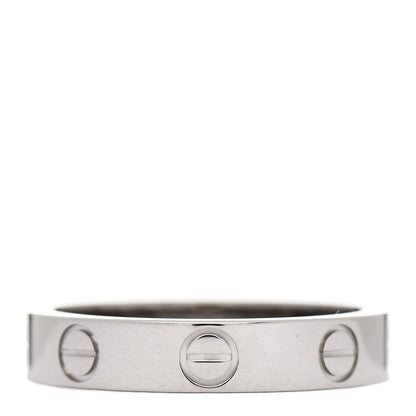 Cartier 18K White Gold 3.5mm LOVE Wedding Band Ring 50 5.25 1 of 4