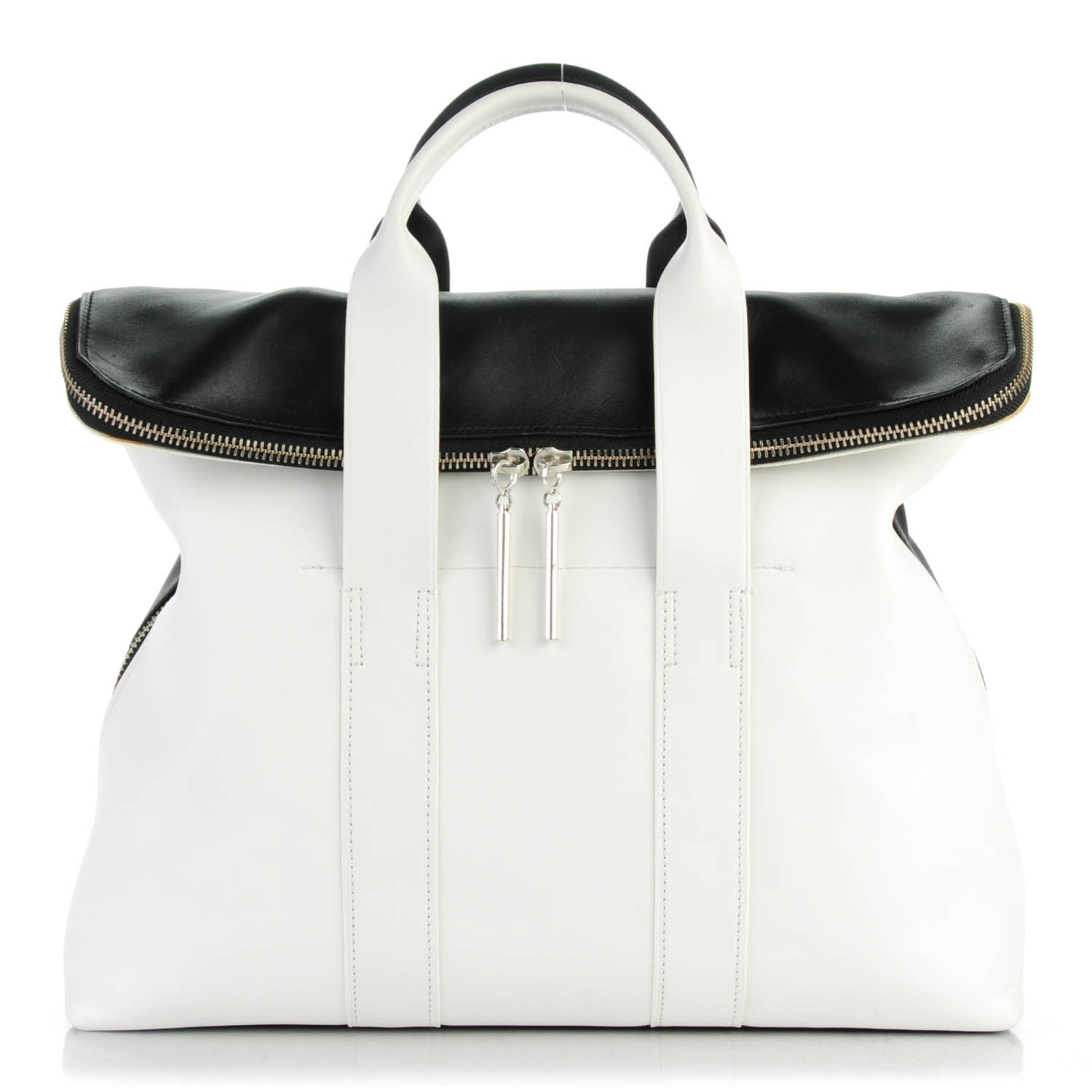 3.1 Phillip Lim 3.1 Calfskin 31 Hour Bag Black White 1 of 7