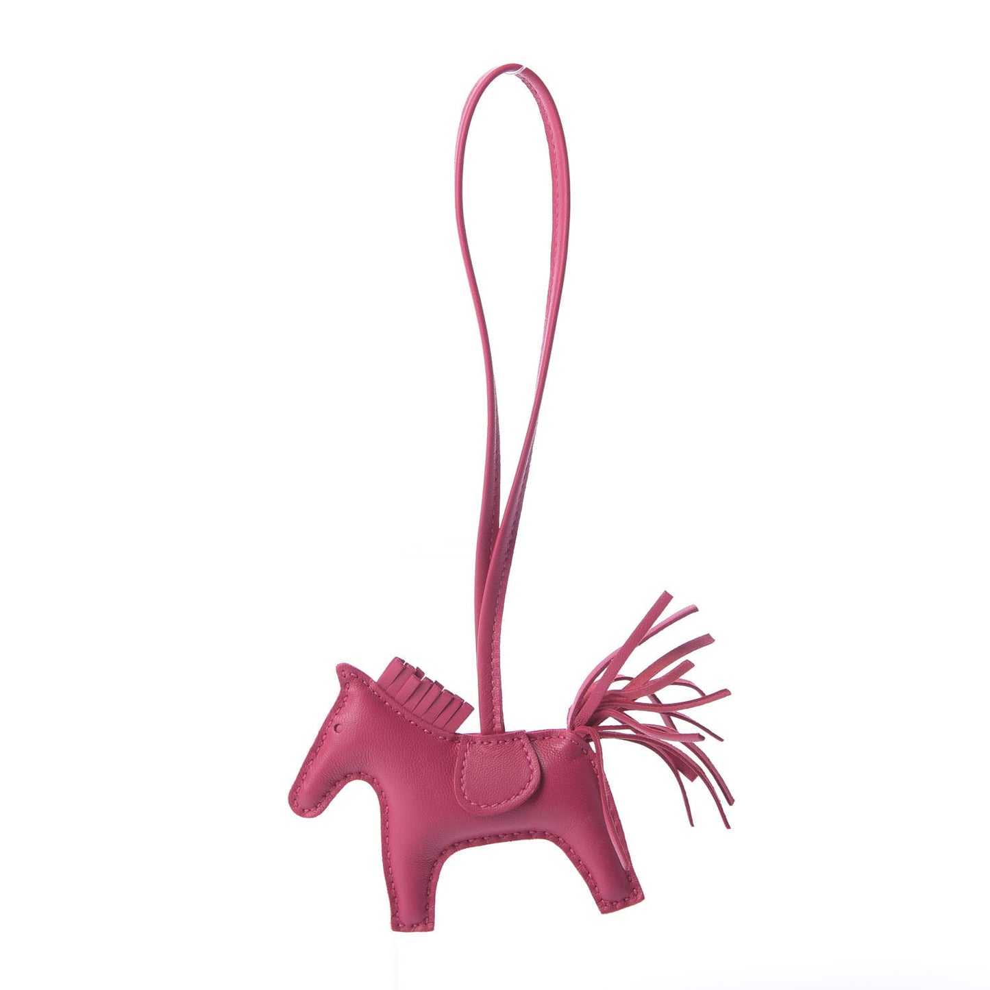 Milo Lambskin Grigri Rodeo Horse Bag Charm PM Rose Mexico