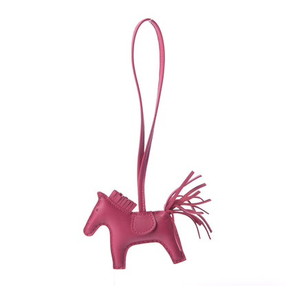 Hermes Milo Lambskin Grigri Rodeo Horse Bag Charm PM Rose Mexico 1 of 3