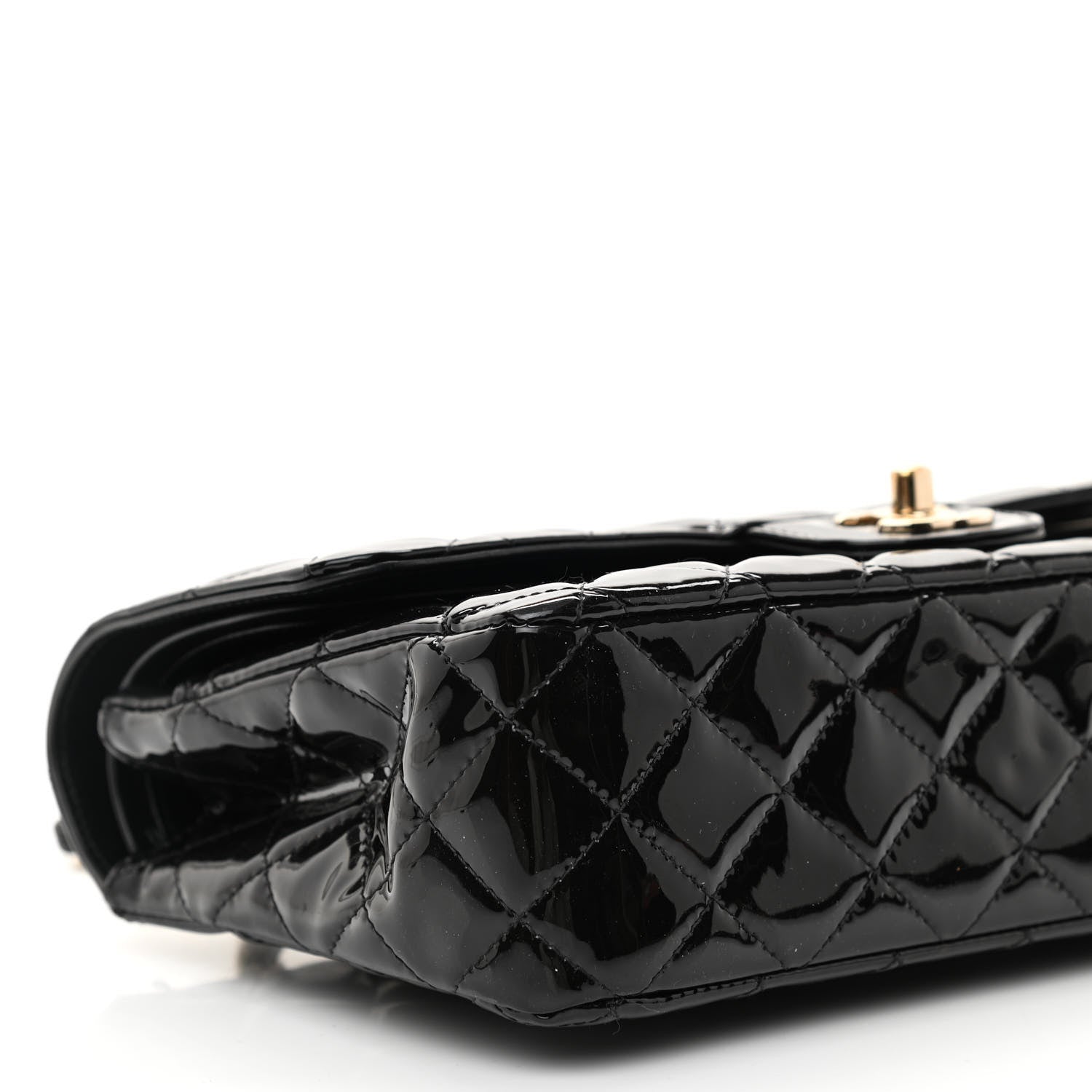 Chanel Patent Quilted Medium Double Flap Black 10 of 12
