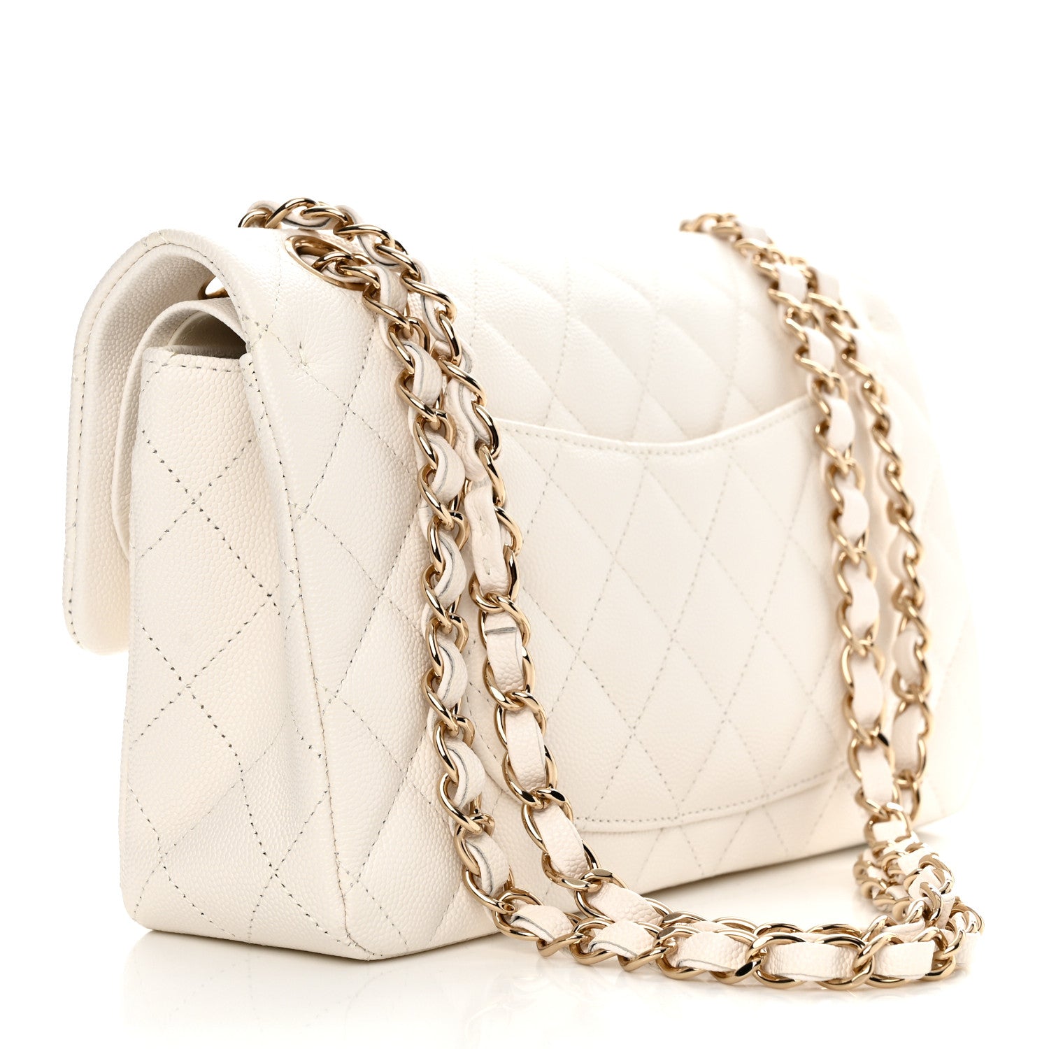 Chanel Caviar Quilted Small Double Flap White 3 of 11
