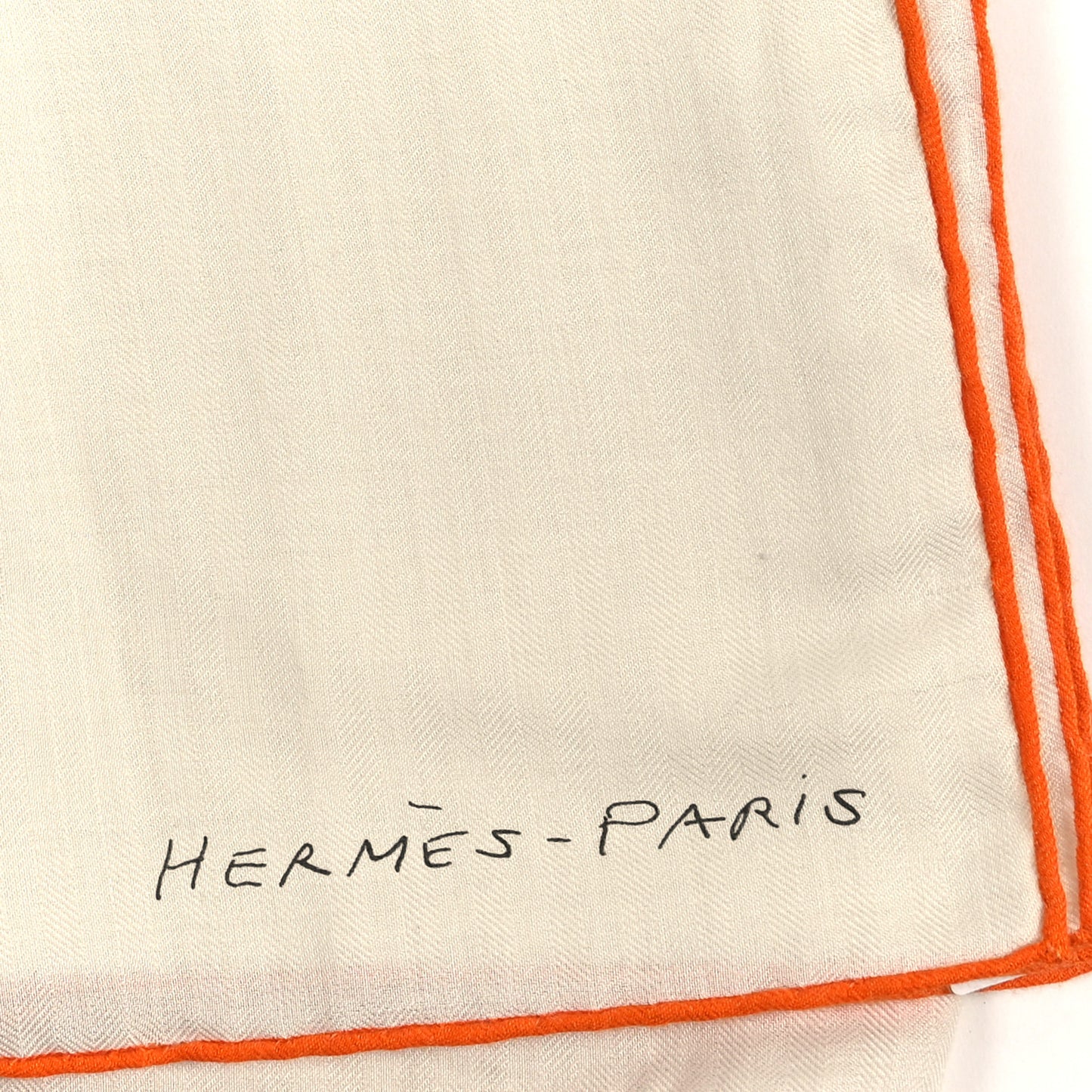 Cashmere Silk Une Rose Pour Alma Shawl 140 White Sepia Orange