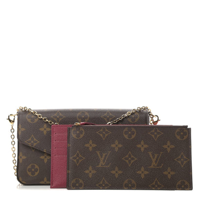 Louis Vuitton Monogram Pochette Felicie Chain Wallet Fuchsia 3 of 15