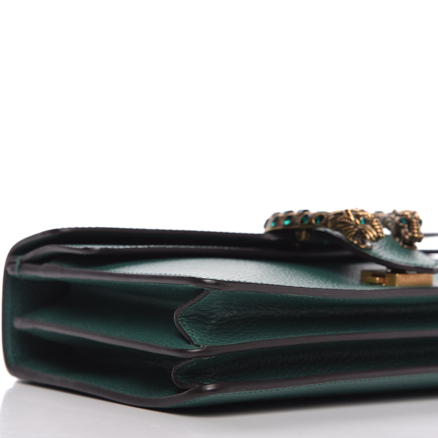 Gucci Pebbled Calfskin Small Dionysus Shoulder Bag Emerald 5 of 9