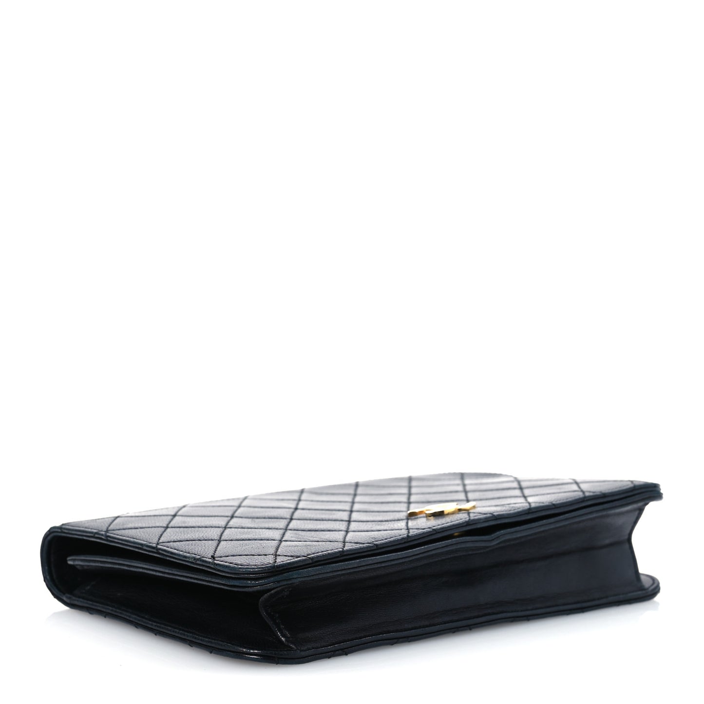Lambskin Quilted Small Single Flap Bag Black