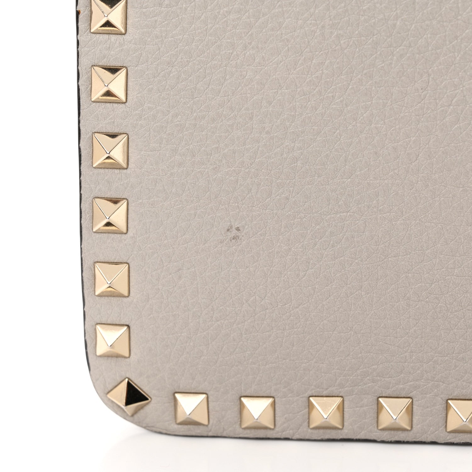 Valentino Garavani Pebbled Calfskin Rockstud Side Slip Crossbody Pastel Grey 11 of 12